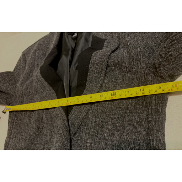 BCX Blazer Womens Small Dark Grey Tweed Cottage Core Classic Sport Coat - Picture 9 of 11